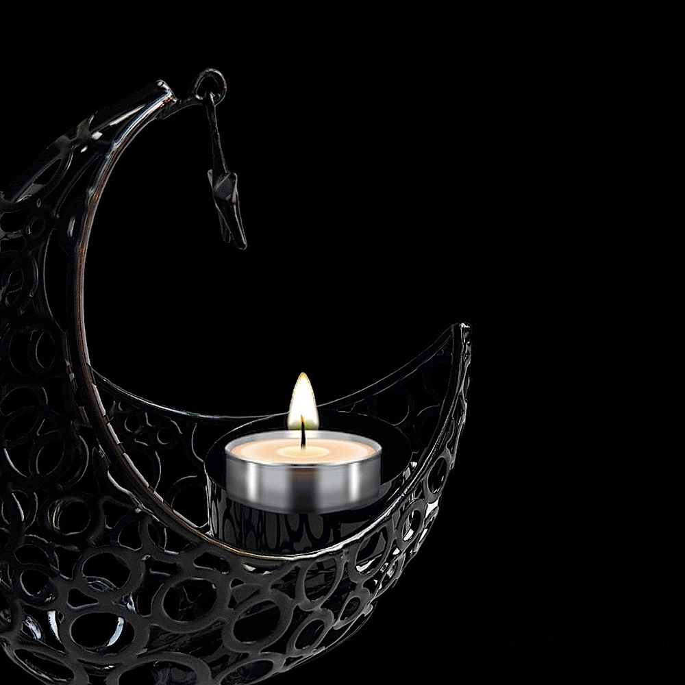 Crescent Moon Tea Candle Holder